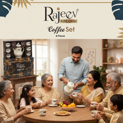 Pale Greenish Cream Coffee Set Rajeev