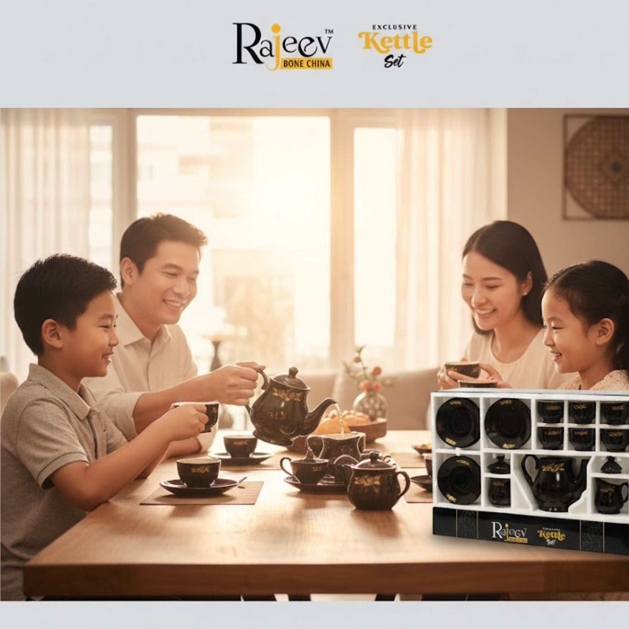 Kettle Set Black Shine Rajeev