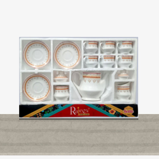 White & Rose-Gold Trim Kettle Set Chain Rajeev