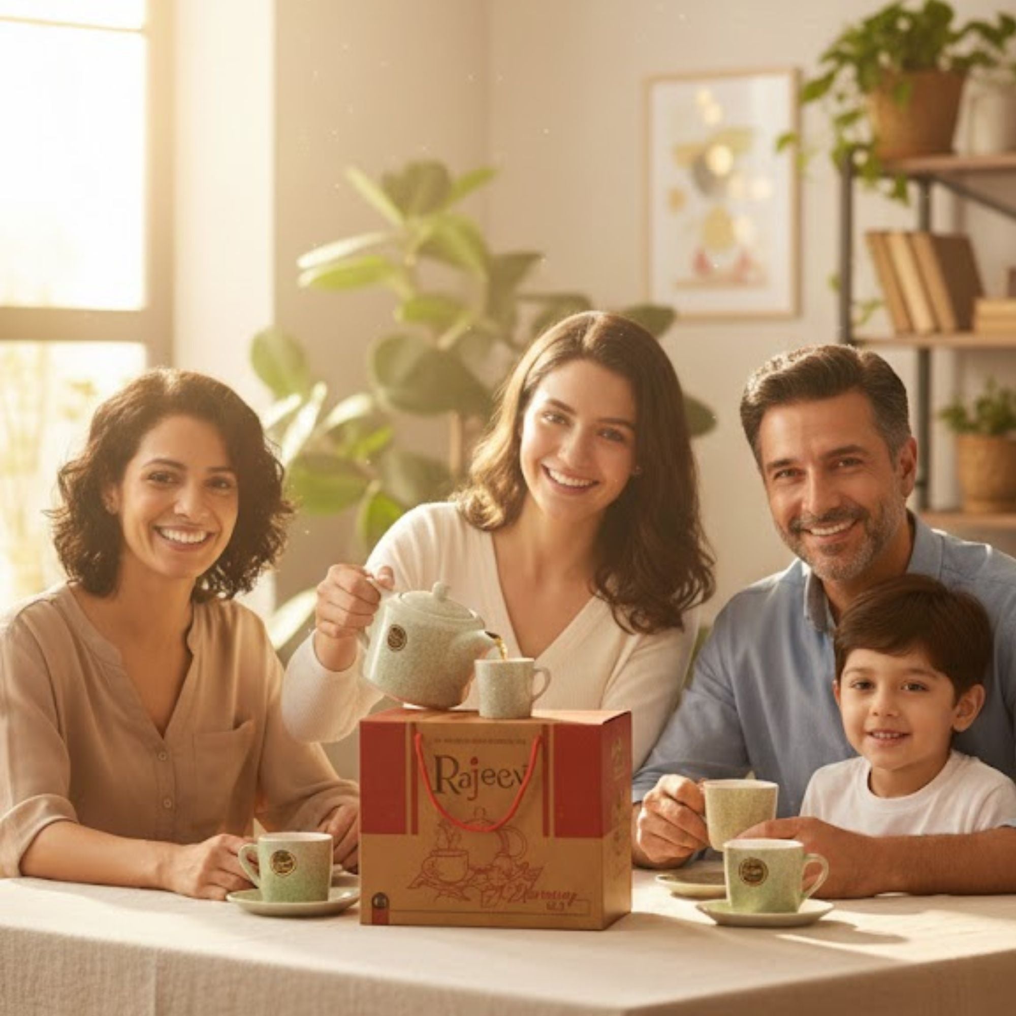 Beige Stoneware Good Morning Set Rajeev