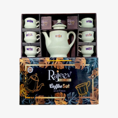 Pale Greenish Cream Coffee Set Rajeev