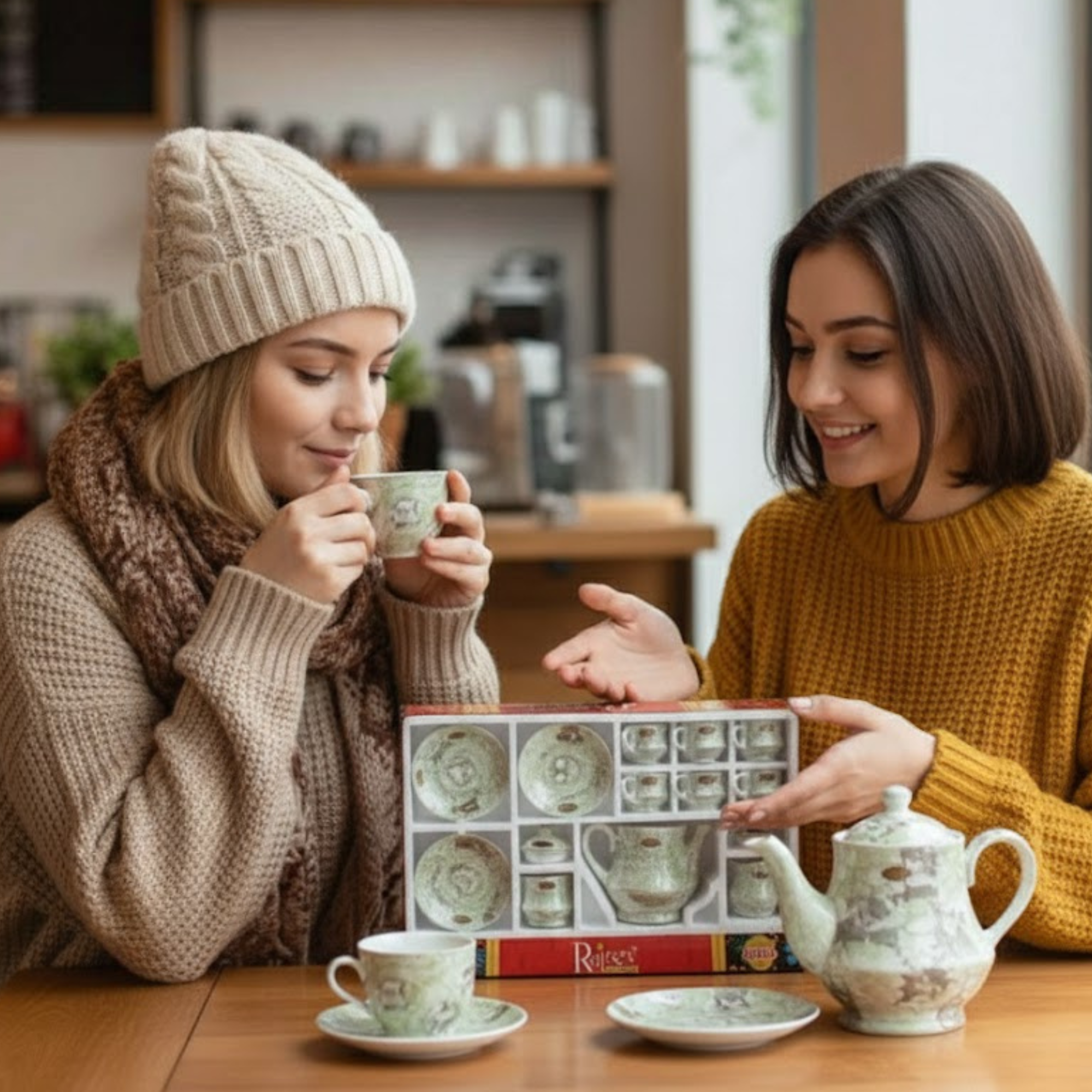 Light Green Kettle Set Luster Rajeev&nbsp;