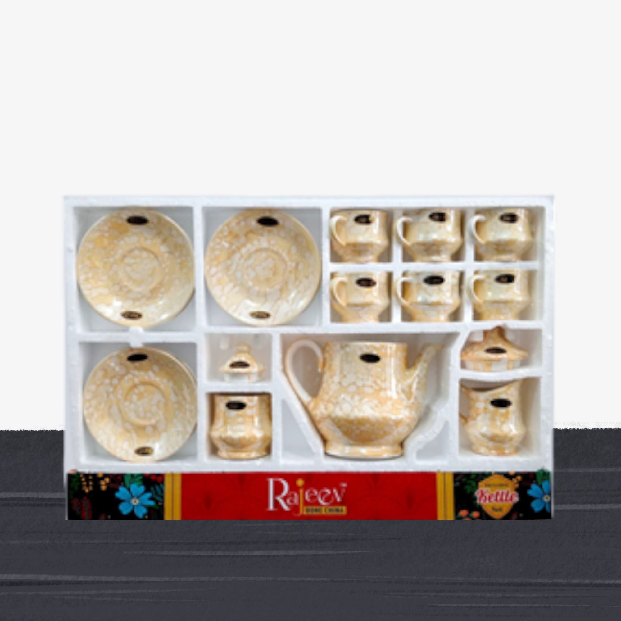 Natural Beige Kettle Set Luster Rajeev