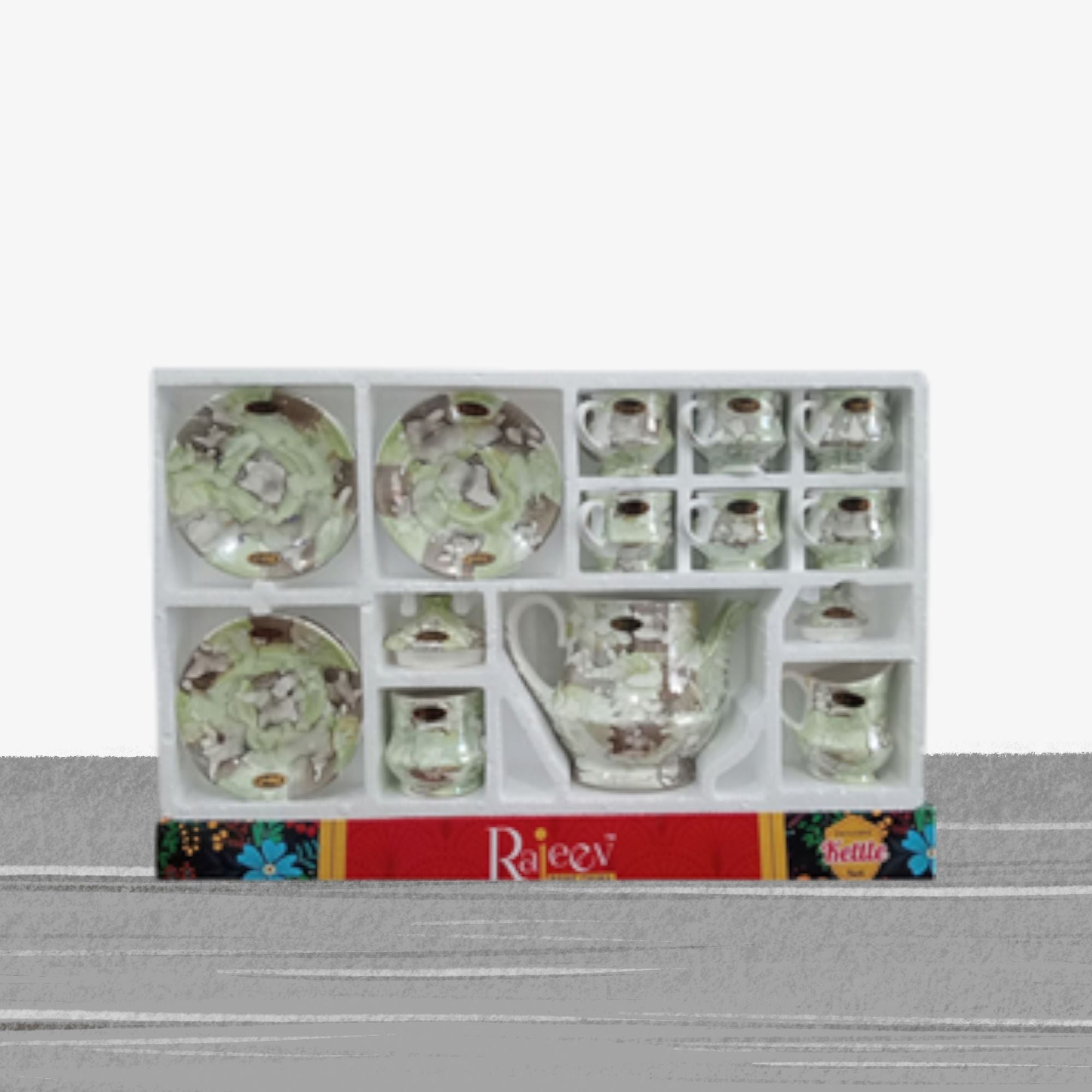 Pista Green Kettle Set Luster Rajeev