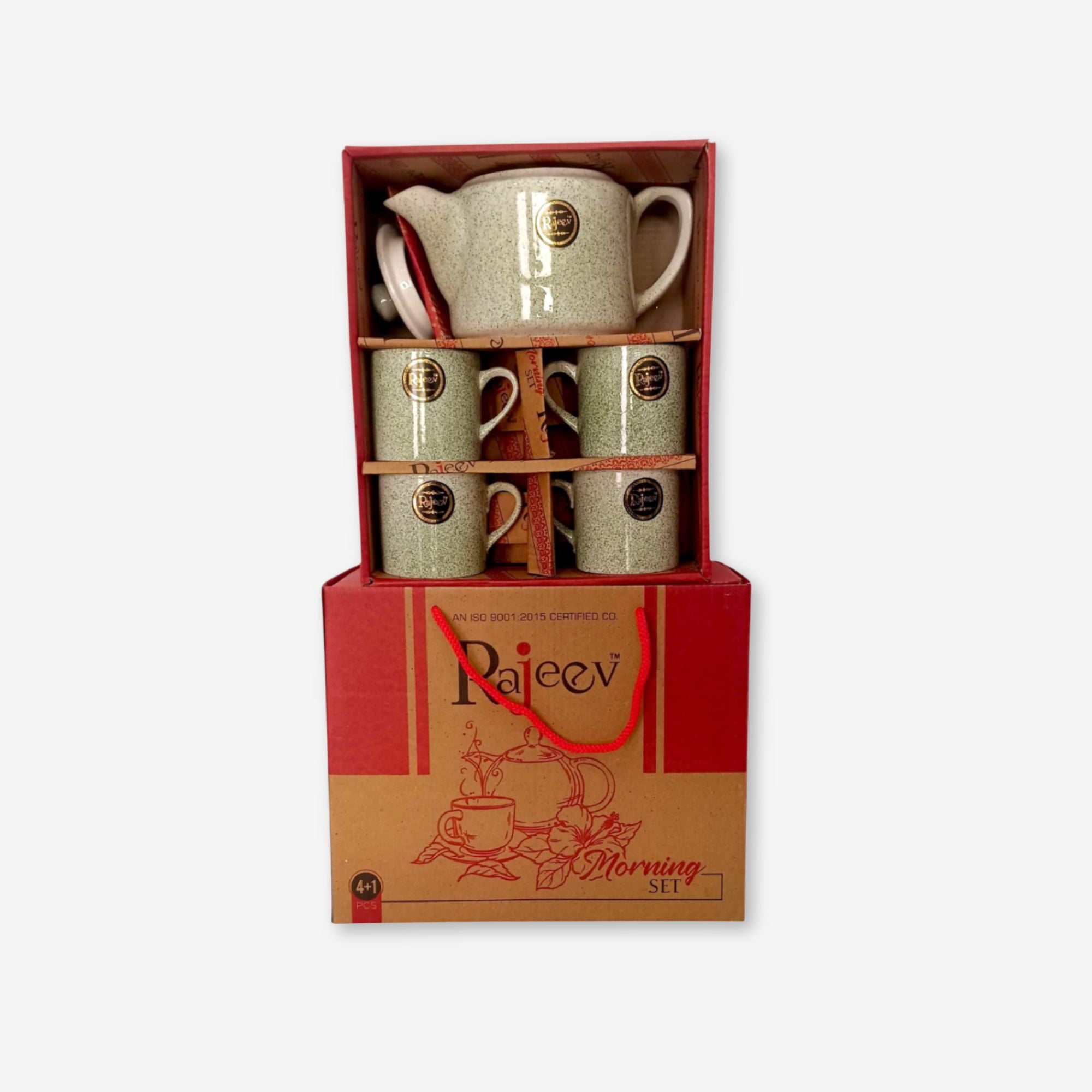 Beige Stoneware Good Morning Set Rajeev